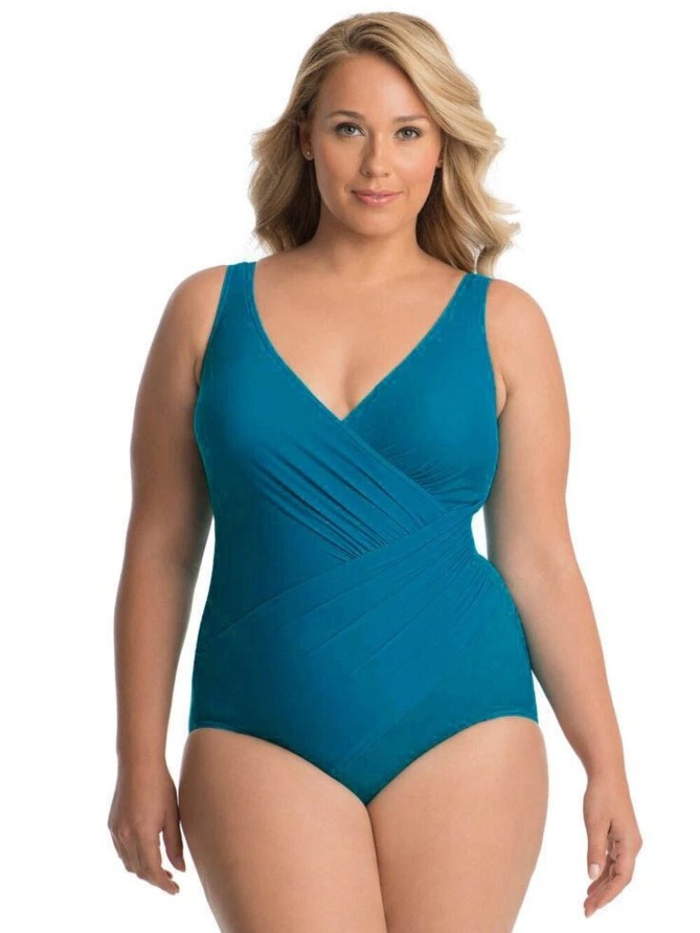 NWT MIRACLESUIT Oceanus One-Piece Teal Swimsuit – 20W